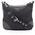 Borsa a Spalla Prada da Donna in Nylon e Pelle Nera Nero