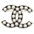 Spilla Coco Mark di Chanel Nero Bianco D'oro