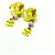 Orecchini in metallo a doppio filo marca Coco A21871 03S di Chanel Rosa Giallo - vista 3