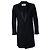 Saint Laurent, schwarzer Blazer-Mantel mit glänzendem Revers