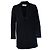 Saint Laurent, blazer largo con reverso de terciopelo 2017 Negro