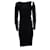 Alexander Mcqueen McQ, schwarzes Strickkleid mit Stretch - Ansicht 3