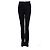 Autre Marque Schwarze glänzende Rohe-Hose mit Schlitzen