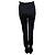 Autre Marque Schwarze glänzende Rohe-Hose mit Schlitzen - Ansicht 2