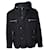 Balmain, schwarze Kapuzen-Bomberjacke