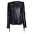 Balmain Leder-Bikerjacke mit Fransen Schwarz  - Ansicht 1