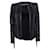 Balmain Leder-Bikerjacke mit Fransen Schwarz  - Ansicht 2