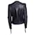 Balmain Leder-Bikerjacke mit Fransen Schwarz  - Ansicht 4