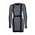 Schwarz-weißer kariert Strickkleid von Balmain Golden