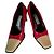 Autre Marque Décolleté Moda Di Fausto Rosso e Beige Pelle 36