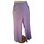 Autre Marque Pantalones Bridge Chiara D'este Malva Algodón Talla 40 Lavanda