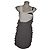 Alessandro Dell'Acqua Mini Kleid Weiß Grau Viskose