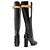 Botas altas de cuero Louis Vuitton Silhouette Negro - vista 3