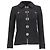 Timeless Chanel Zip Medaillon Jacke aus schwarzer Wolle