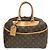 Bolso de mano Monograma Deauville Louis Vuitton Castaño