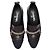 Gabrielle Mocassini a punta cap in pelle di capra screpolata con charm CC di Chanel Nero - vista 5