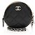 Gabrielle Clutch rotonda a triplo zip in pelle di agnello Chanel con catena Marrone Beige