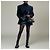 Peacoat Saint Laurent Azul Marino Lana Herringbone - vista 4