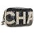 Camera Clutch de Câmera com Logo Chanel em Lona Impressa Preto