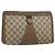 GUCCI GG Supreme Web Sherry Line Clutch Bag PVC Beige 89 01 033 Auth 148586