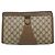 GUCCI GG Supreme Web Sherry Line Clutch Bag PVC Beige 89 01 033 Auth 148586 - vista 2
