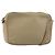 Saint Laurent Bolso de Hombro de Cuero Beige Plata Auth ka1059