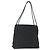 Bolso Tote Prada de Nailon Negro Plata Auth 158382