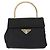 PRADA Borsa a mano in nylon nero dorato Auth 158131 D'oro - vista 13