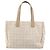 CHANEL Nuova Borsa Tote da Viaggio Nylon Beige Oro CC Auth 158686 D'oro - vista 3