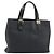 Borsa a mano in pelle nera e oro BURBERRY Auth bs31757 Nero D'oro