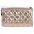 CHANEL Pochette Matelassé in Pelle di Agnello Rosa Oro CC Auth 157936M D'oro - vista 3