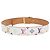 LOUIS VUITTON Multicolor Ceinture LV Printed Initials Studs M6909 Auth 159470V White - view 2