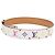 LOUIS VUITTON Multicolor Ceinture LV Printed Initials Studs M6909 Auth 159470V White - view 3