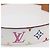 LOUIS VUITTON Multicolor Ceinture LV Printed Initials Studs M6909 Auth 159470V White - view 5