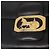 Borsa a spalla CÉLINE Carrozza in pelle nera e oro Auth gh1357 Nero D'oro - vista 17