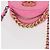 CHANEL Borsa a Spalla Matelassé in Tela Rosa Oro CC Auth bs32090 D'oro - vista 7