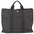 Hermès HERMES Handtasche Her LineMM aus Canvas Grau Silber Authentisch 157426 Braun - Ansicht 3