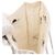 Borsa a Spalla con Catena CHANEL Nylon Bianco Argento CC Auth 159317SAM - vista 19