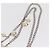 Borsa a Spalla con Catena CHANEL Nylon Bianco Argento CC Auth 159317SAM - vista 8