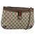Borsa Gucci GG Supreme Web Sherry Line in PVC beige e oro 904 02 026 Auth ka1036 D'oro