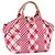 Borsa a mano in tela CHANEL Cruise Line Rosa Argento CC Auth 158031