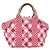Borsa a mano in tela CHANEL Cruise Line Rosa Argento CC Auth 158031 - vista 3
