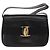 Borsa a Spalla Vala in Pelle Nera e Oro Auth BA9016 di Salvatore Ferragamo Nero D'oro - vista 2