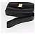 Borsa a Spalla Vala in Pelle Nera e Oro Auth BA9016 di Salvatore Ferragamo Nero D'oro - vista 7