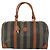 Pequin Borsa Boston in tela Pecan FENDI Nera Marrone oro Auth 155477 Nero D'oro - vista 13