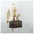 Pequin Borsa Boston in tela Pecan FENDI Nera Marrone oro Auth 155477 Nero D'oro - vista 25