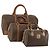 Céline Sac en toile Macadam en PVC 3 pièces marron Auth mr1693