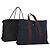 Hermès HERMES PRADA Borsa a mano in nylon canvas 2 pezzi Nero Marina Auth gh1454 Blu navy