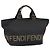 Borsa FENDI in nylon nero e argento autentica 160704