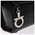 Borsa a Spalla Salvatore Ferragamo Gancini Smalto Nero Argento Auth 160684 - vista 14